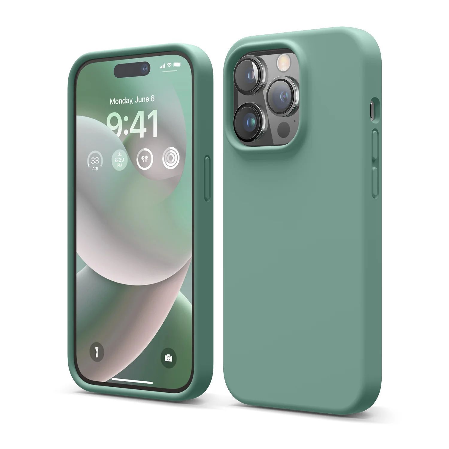 

Чехол силиконовый для Apple iPhone 12 Pro Max полуночно-зеленый