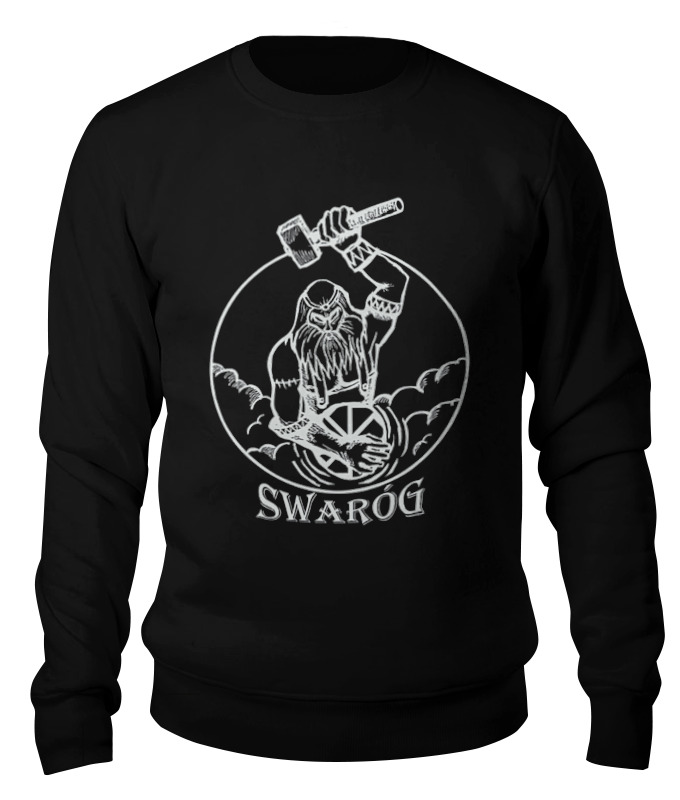 

Свитшот унисекс Printio Свитшот "swarog" черный S, Свитшот "swarog"