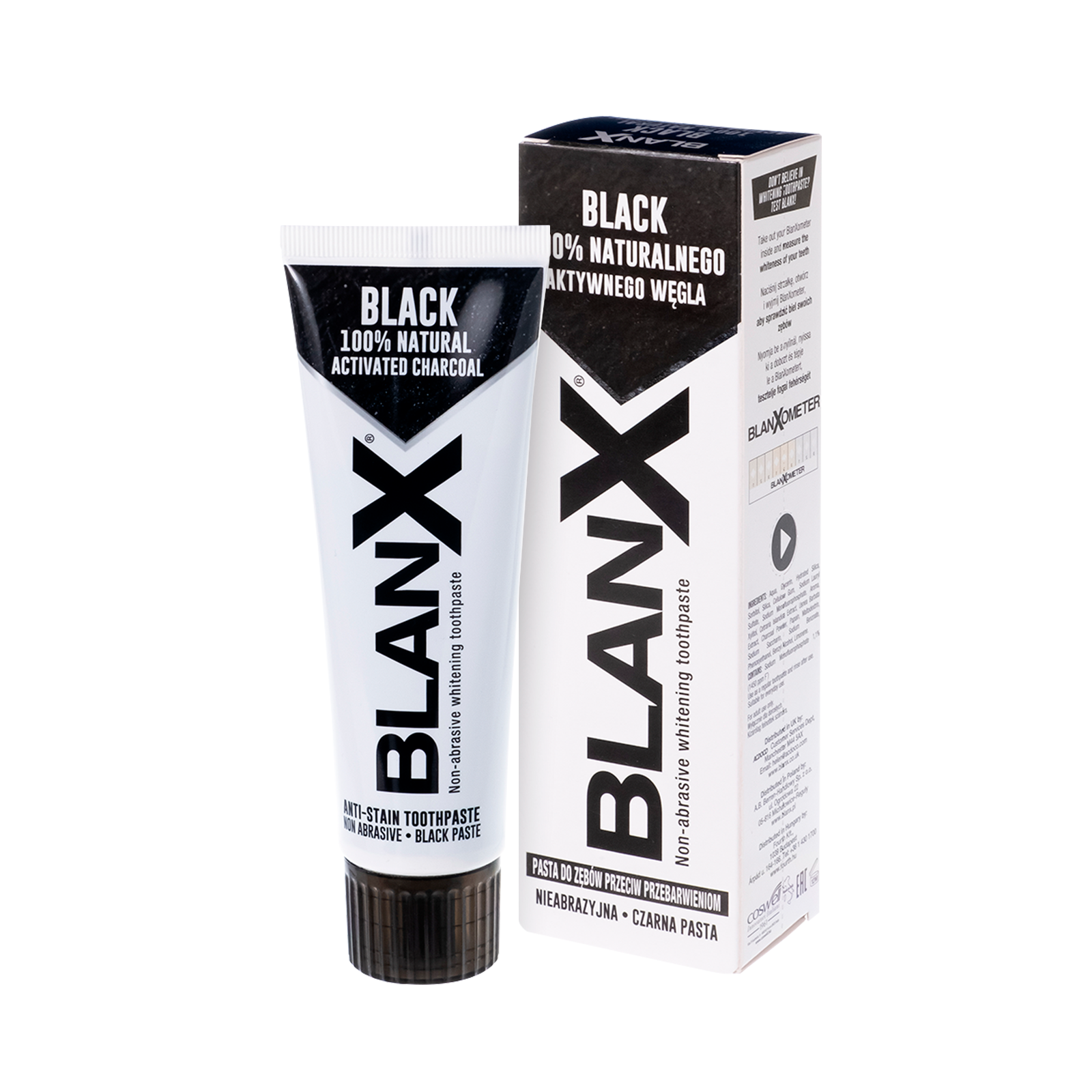 Зубная паста отбеливающая BlanX Black Charcoal, 75 мл blanx паста зубная отбеливающая неабразивная для чувствительных десен coco white blanx classic 75 мл