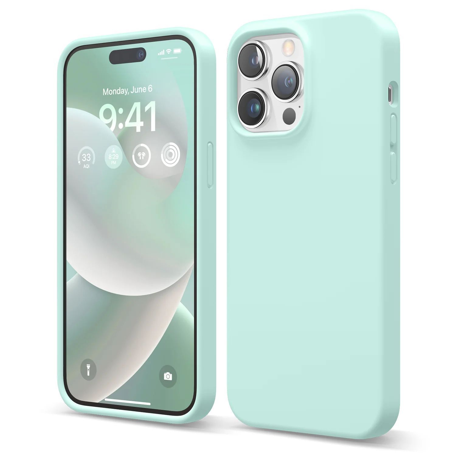

Чехол силиконовый для Apple iPhone 13 Pro мятный, Зеленый
