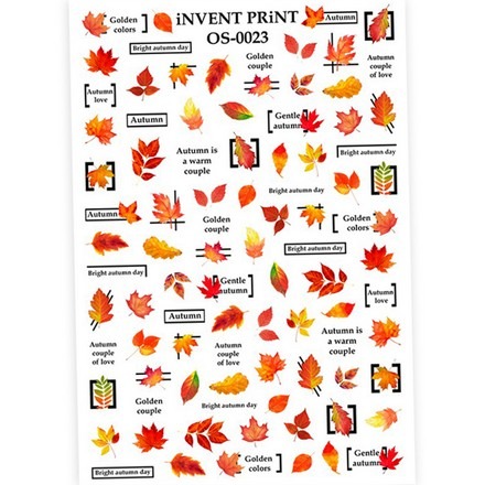 

Набор, iNVENT PRiNT, Слайдер-дизайн «Осень. Надписи. Веточки. Листья» №OS-23, 3 шт., Разноцветный