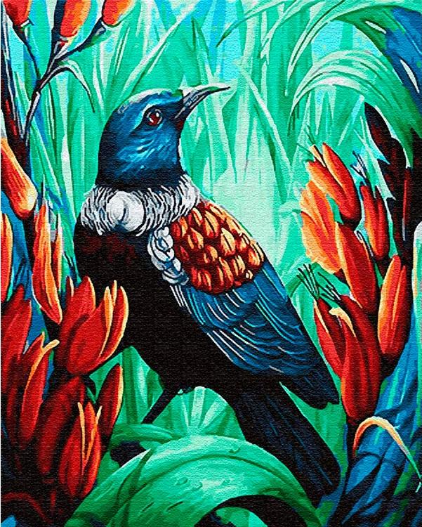 

Картина по номерам Цветной Тропическая птичка, 40x50, Тропическая птичка