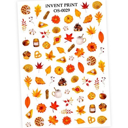 

Набор, iNVENT PRiNT, Слайдер-дизайн «Осень. Веточки. Листья» №OS-29, 3 шт., Желтый;оранжевый;красный