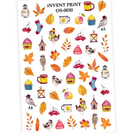 

Набор, iNVENT PRiNT, Слайдер-дизайн «Осень. Веточки. Листья» №OS-30, 3 шт., Разноцветный