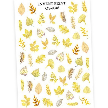 

Набор, iNVENT PRiNT, Слайдер-дизайн «Осень. Веточки. Листья» №OS-48, 3 шт., Желтый