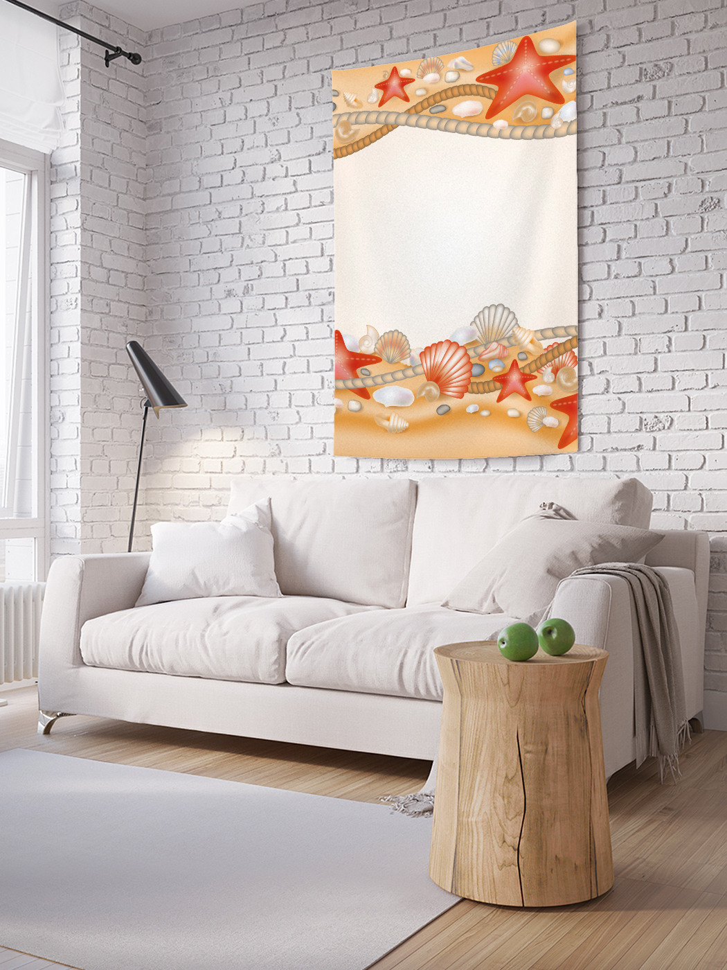 

Вертикальное фотопанно на стену JoyArty Берег с ракушками 100x150 см, Берег с ракушками