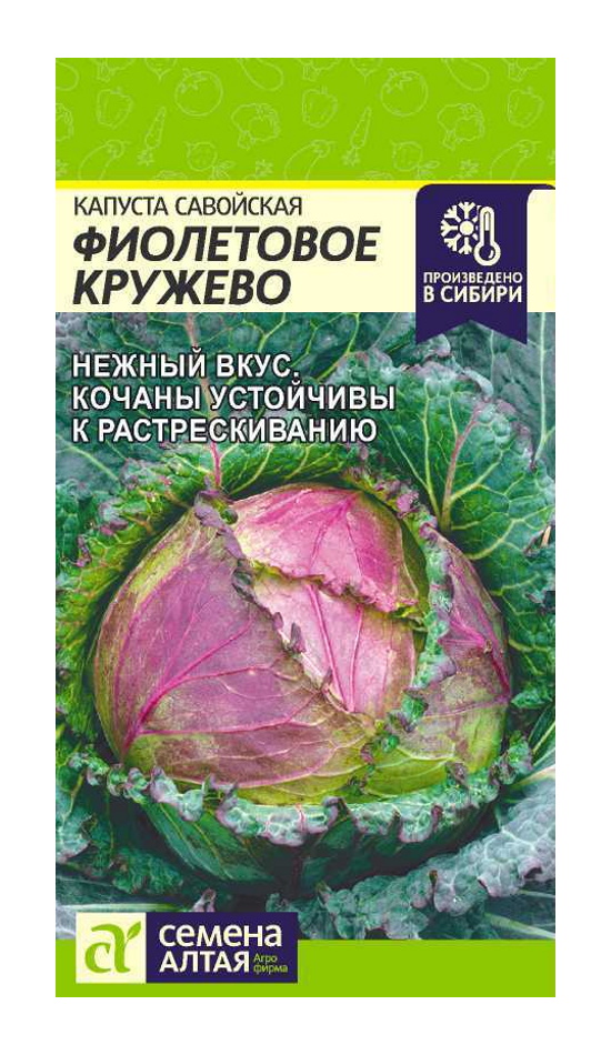 

Семена Капуста Савойская Фиолетовое Кружево Семена Алтая Позднеспелые 62706 1 упаковка