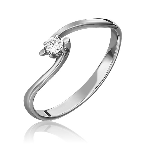 Кольцо из белого золота с бриллиантом р. 16,5 PLATINA jewelry 01-0350-00-101-1120-30