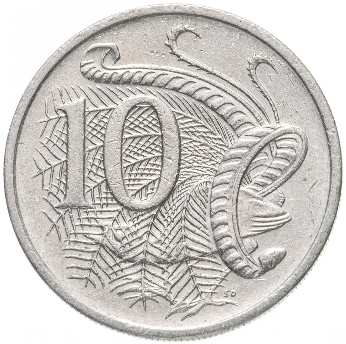 

Памятная монета 10 центов Австралия. Монета в состоянии XF (из обращения)