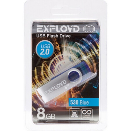 

Флеш-накопитель Exployd 8GB 530 синий