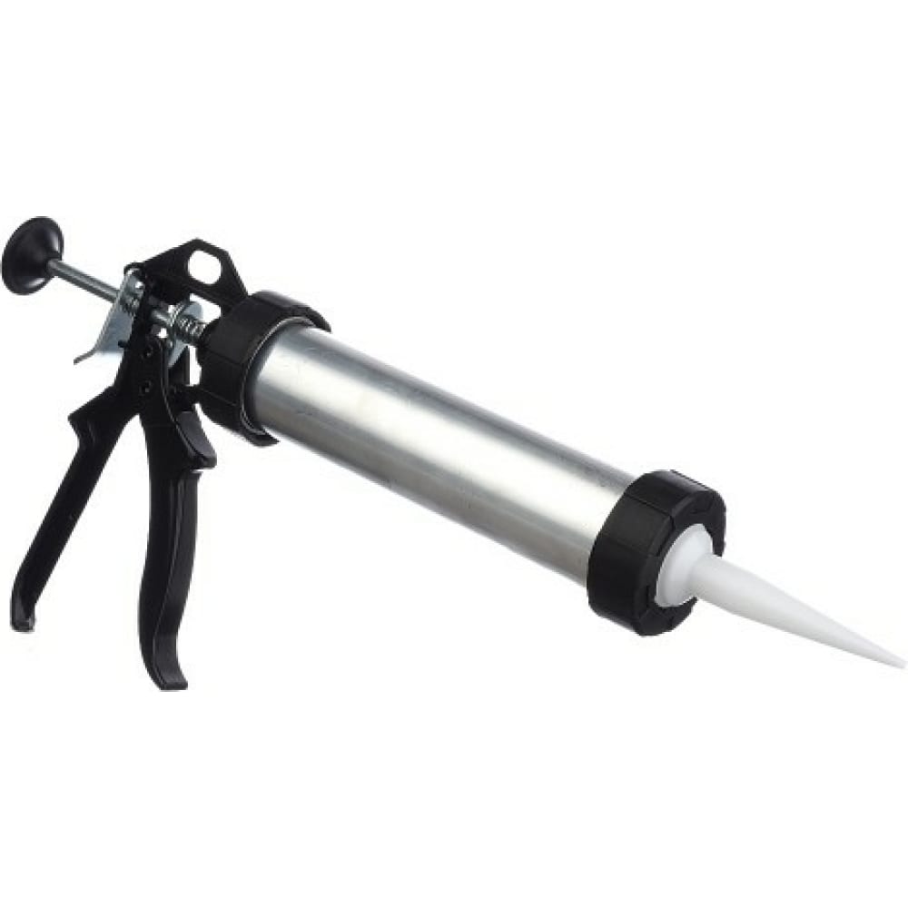 

Пистолет для герметика vertextools, 400 мм, алюминий 9015, Черный