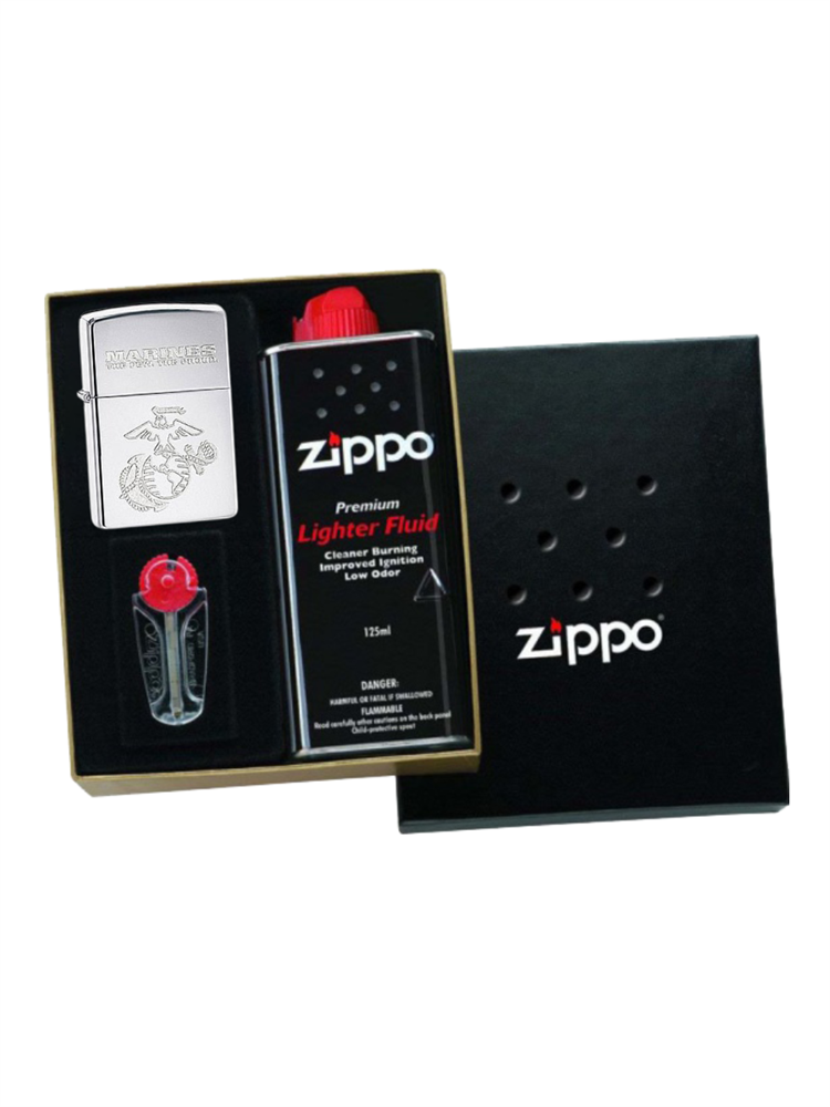 

Набор ZIPPO: зажигалка 28478 бензиновая, топливо, кремний для зажигалки, Серебристый, 28478