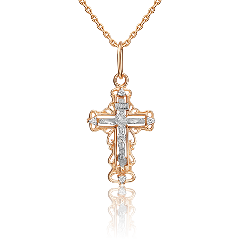 

Подвеска из комбинированного золота с бриллиантом PLATINA jewelry 03-0377-00-101-1111-30, 03-0377-00-101-1111-30
