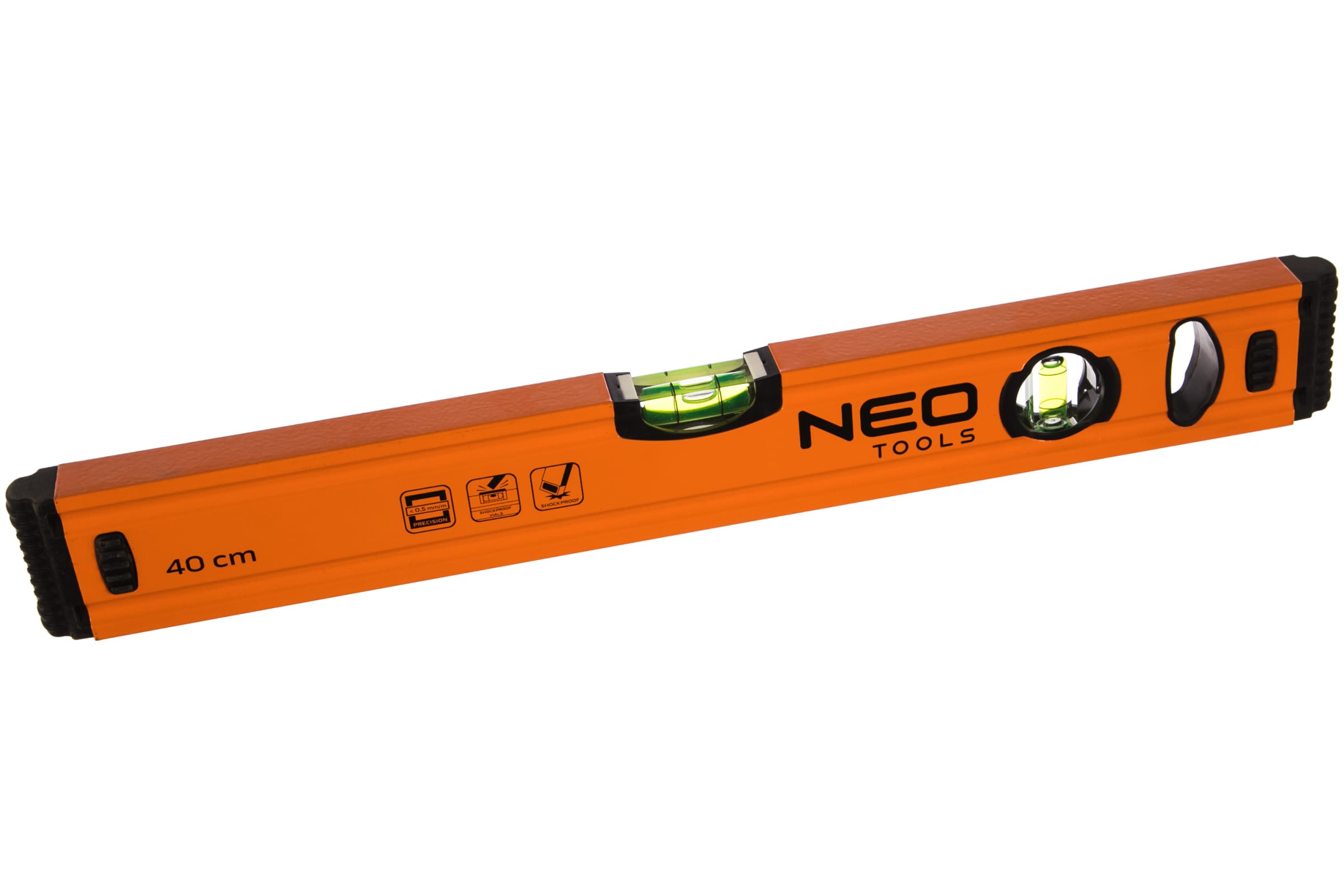 фото Neo tools уровень алюминиевый 40 см, 2 глазка 71-061