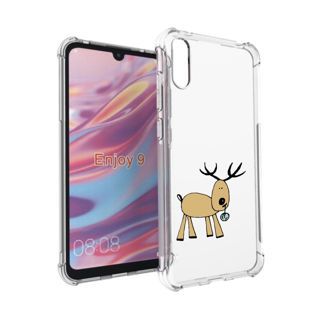 

Чехол бампер MyPads Олень с шариком для Huawei Enjoy 9, Прозрачный, Tocco