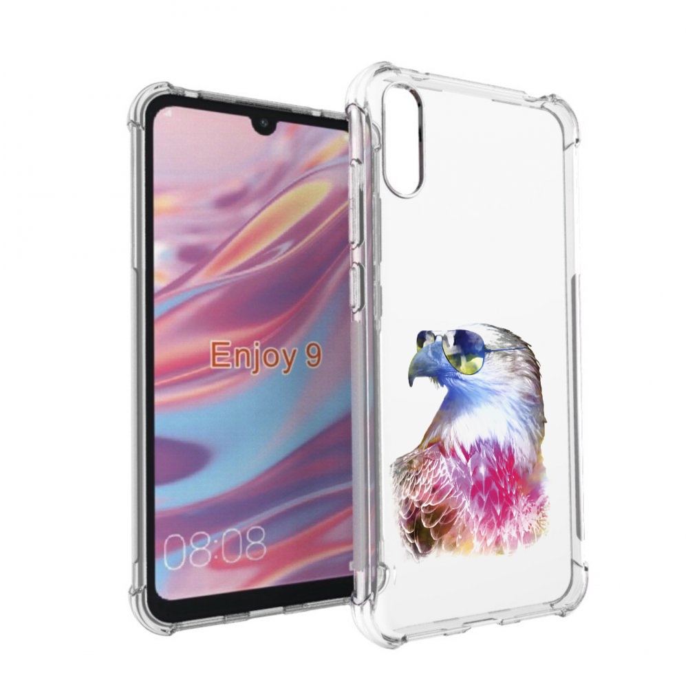 

Чехол бампер MyPads Орел в очках для Huawei Enjoy 9, Прозрачный, Tocco