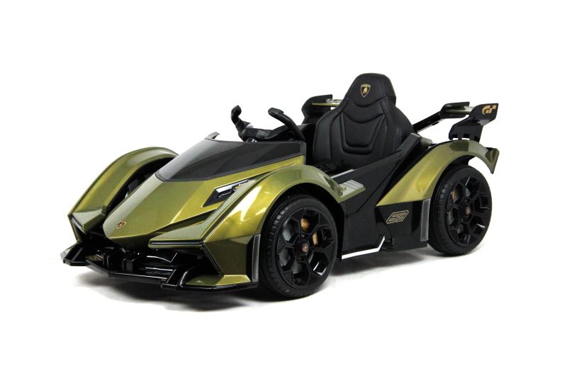 

Детский электромобиль Lamborghini GT (HL528) оливковый металлик, Желтый