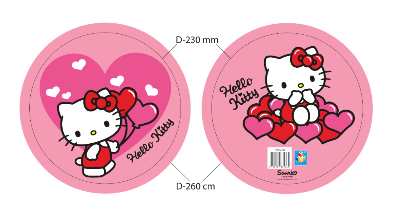 Мяч 1toy Hello Kitty Пвх, Полноцветн, 23 См, 85 Г, Сетка И Бирка