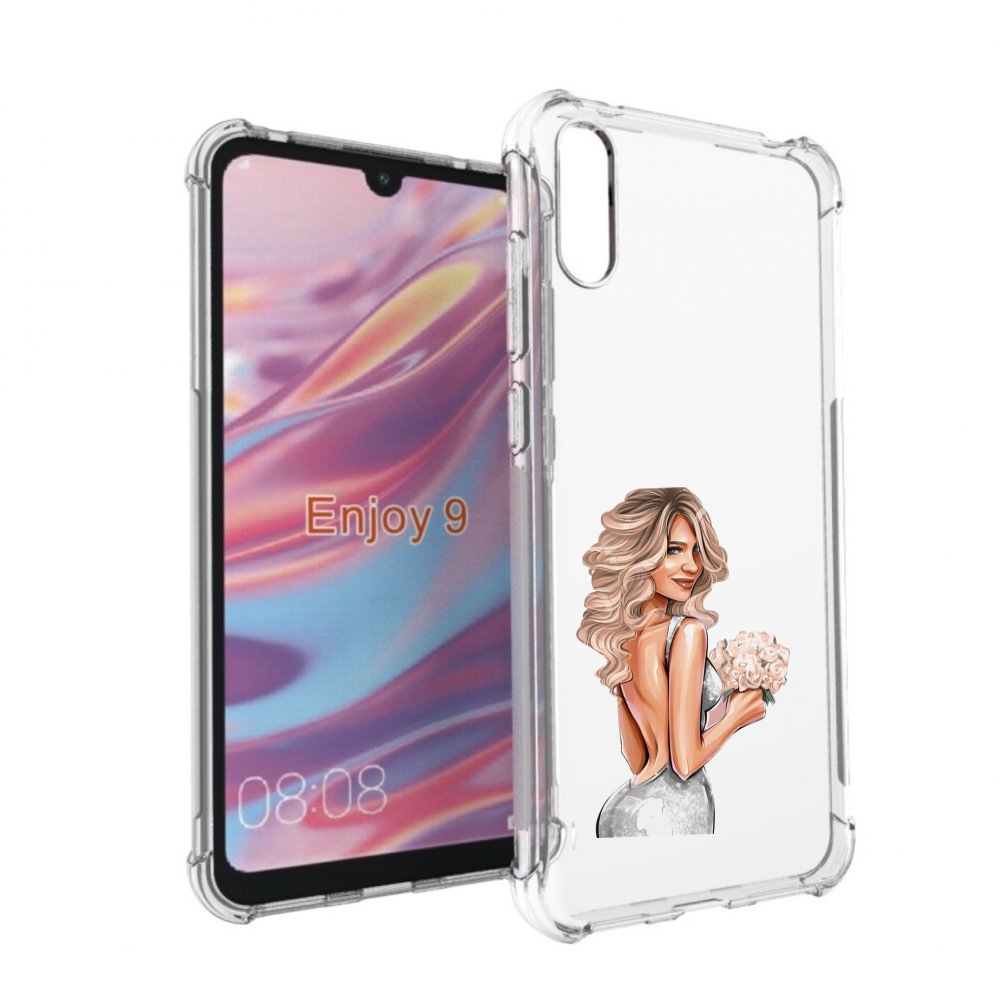 

Чехол бампер MyPads Роскошное-платье женский для Huawei Enjoy 9, Прозрачный, Tocco