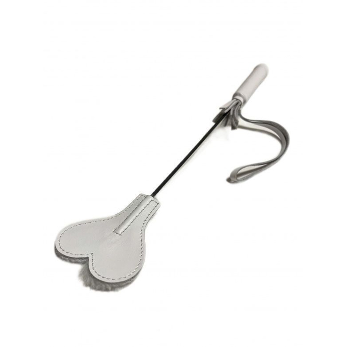 Мини-стек BDSM Арсенал кожаный белый 36 см