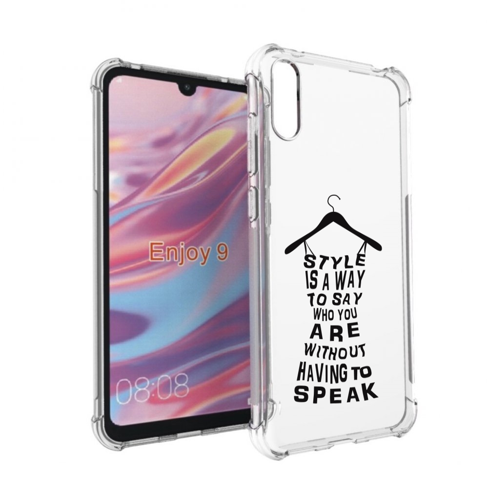 

Чехол бампер MyPads Сарафан-из-слов для Huawei Enjoy 9, Прозрачный, Tocco