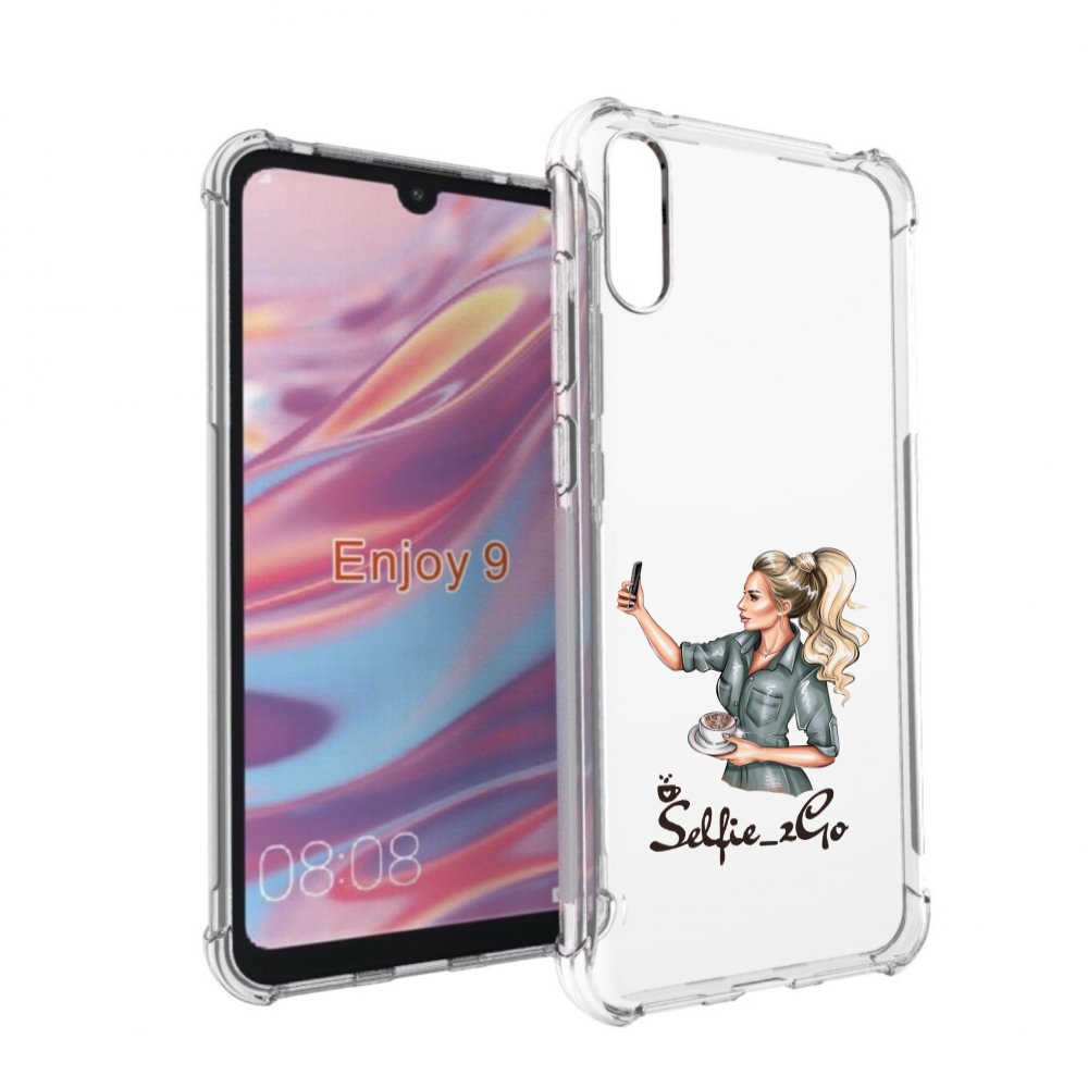 

Чехол бампер MyPads Селфи-девушка женский для Huawei Enjoy 9, Прозрачный, Tocco
