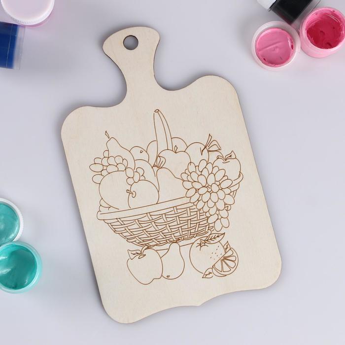 

Доска фигурная "Корзина с фруктами" 14х0,3х22 см, Бежевый
