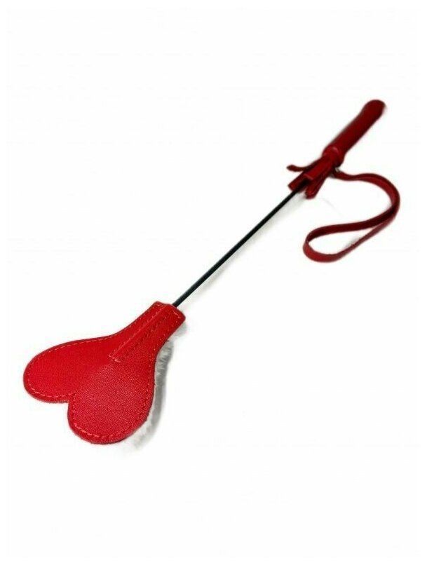 Мини-стек BDSM Арсенал кожаный 36 см красно-белый