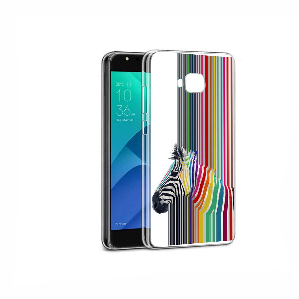 

Чехол MyPads Tocco для Asus ZenFone 4 Selfie радужная зебра, Прозрачный, Tocco