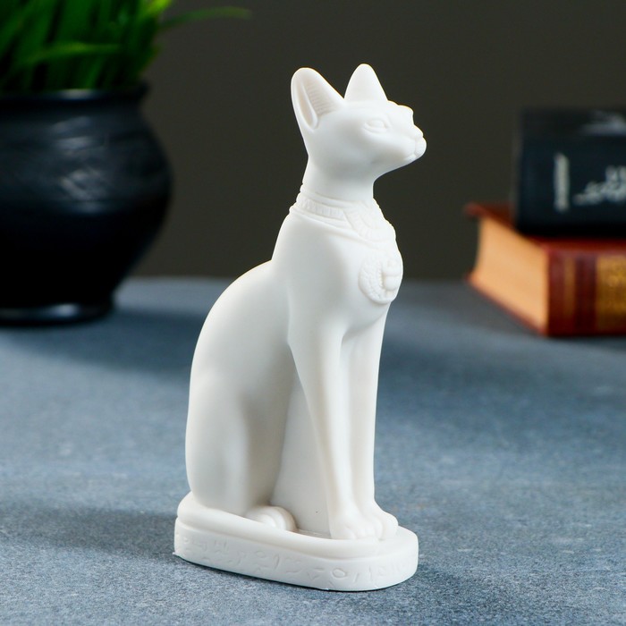 

Фигура "Кошка египетская" 13х7см, белая/мраморная крошка