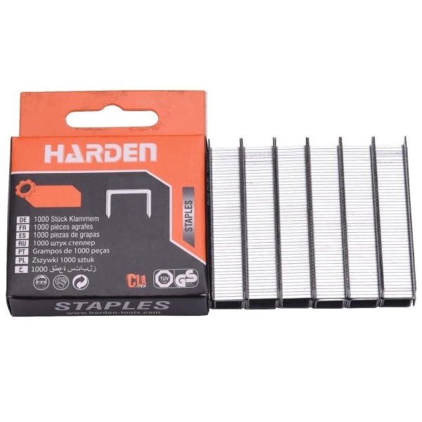 

Скобы для степлера 8мм HARDEN 620838 ( оцинкованные, тип 53, 1000шт. )