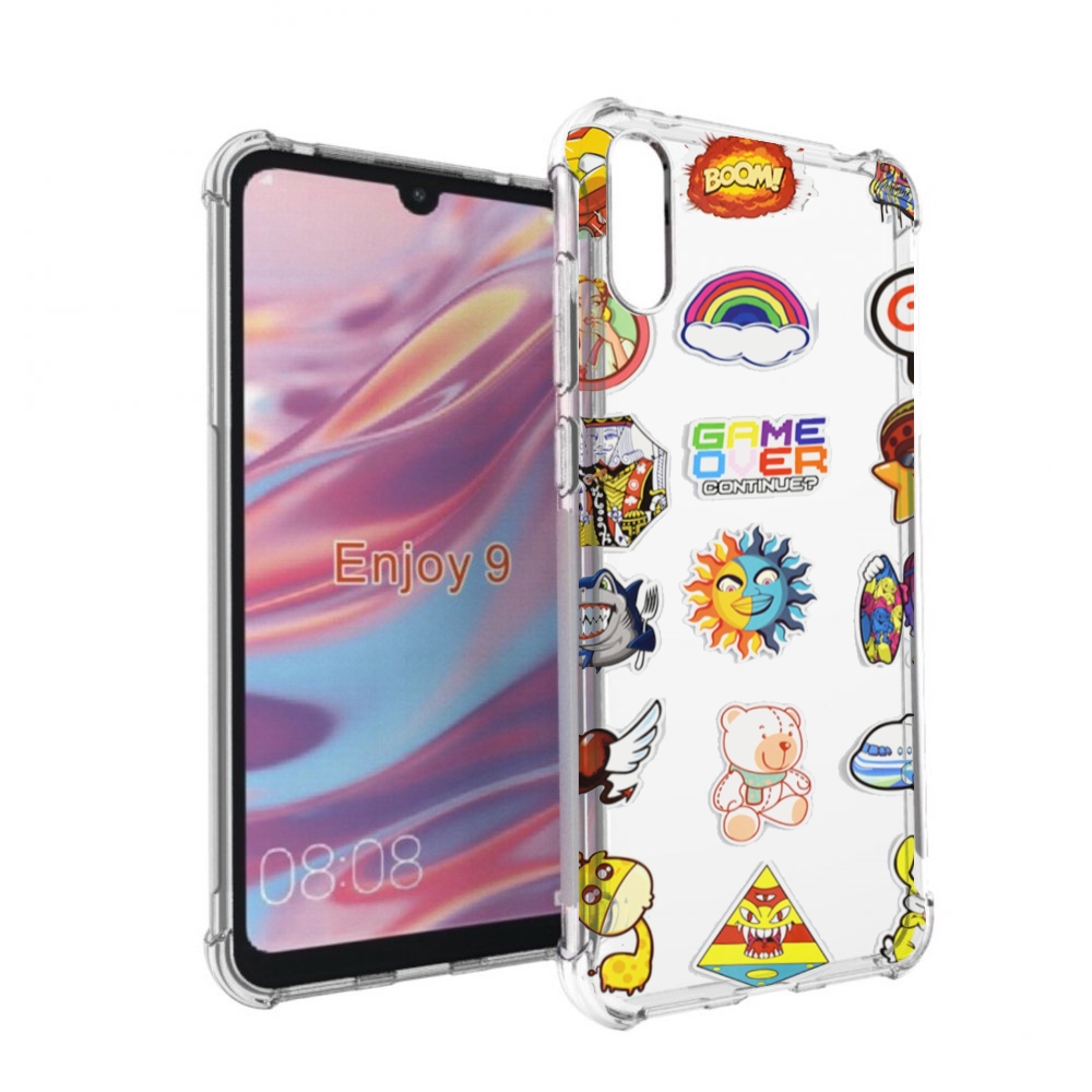

Чехол бампер MyPads Стикеры для Huawei Enjoy 9, Прозрачный, Tocco