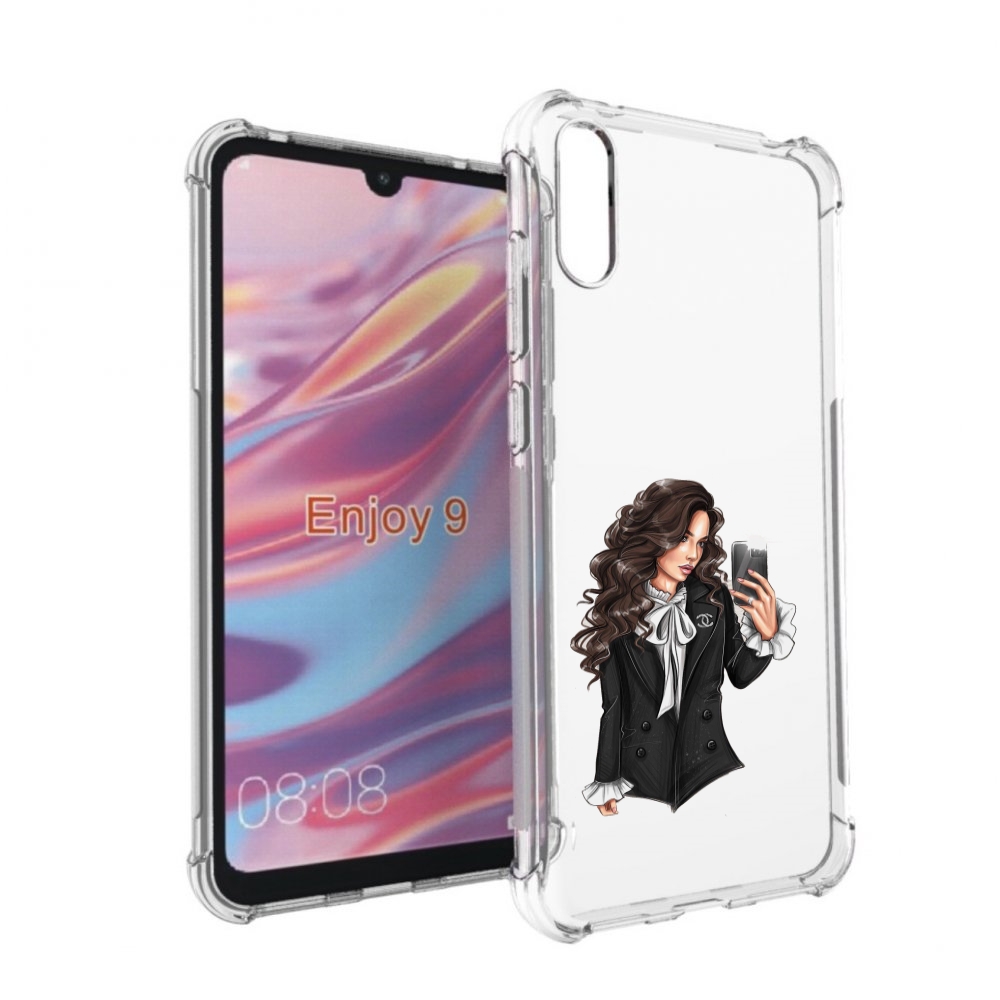 

Чехол бампер MyPads Стильная-девушка для Huawei Enjoy 9, Прозрачный, Tocco