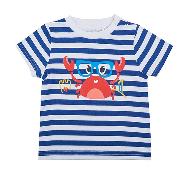 

Лонгслив детский Kari Baby SS24B21801212, белый/синий, 74, 229231