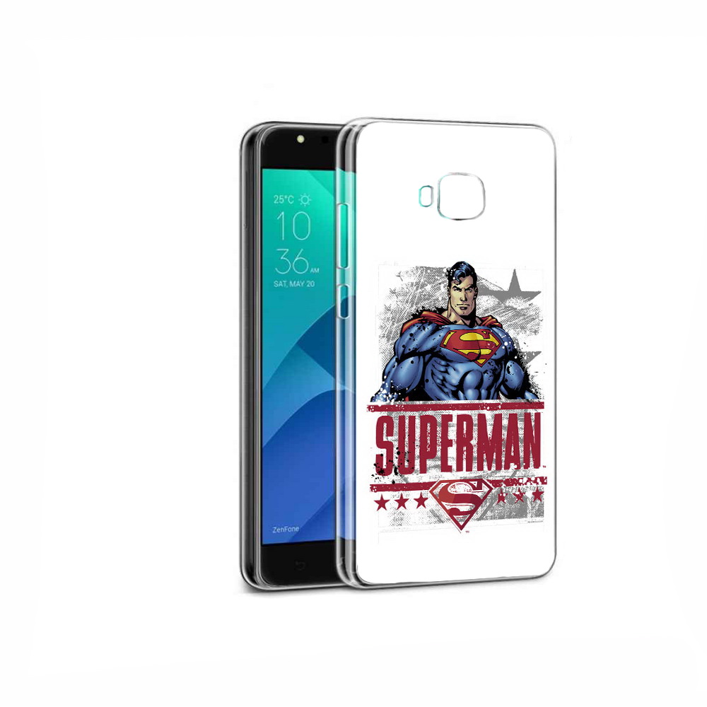 Чехол MyPads Tocco для Asus ZenFone 4 Selfie рисунок супермен