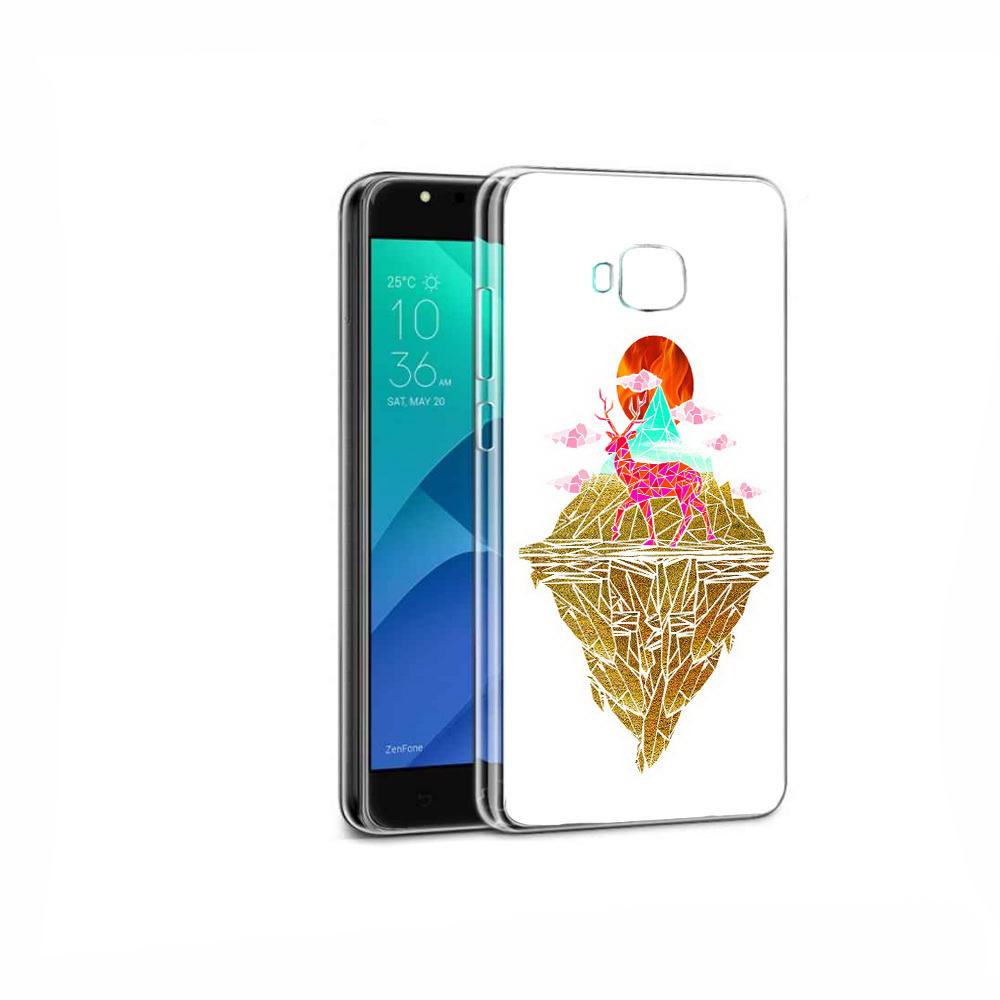 

Чехол MyPads Tocco для Asus ZenFone 4 Selfie розовый олень абстракция, Прозрачный, Tocco