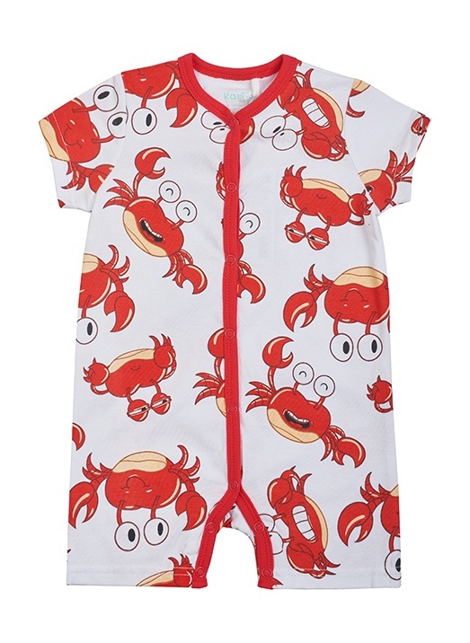 

Боди детское Kari Baby SS24B22601212, белый, 56, Белый;красный, 229233