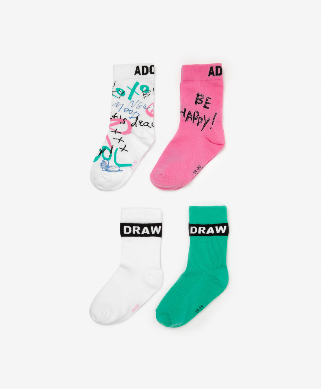 

Носки детские Gulliver 12302GMC8502 мультицвет, 18-20, Розовый;зеленый;белый, 12302GMC8502