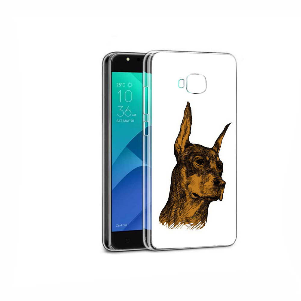 Чехол MyPads Tocco для Asus ZenFone 4 Selfie скетч доберман