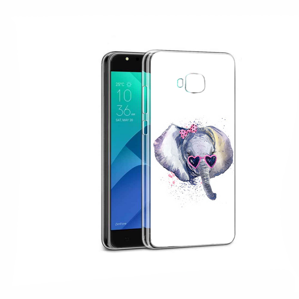 Чехол MyPads Tocco для Asus ZenFone 4 Selfie слоник в очках