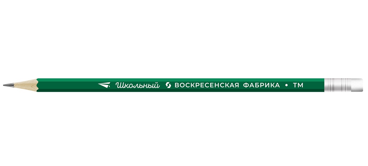 

Карандаш графитный ВКФ 1-1100 Школьный с ластиком заточенный HB 84 шт