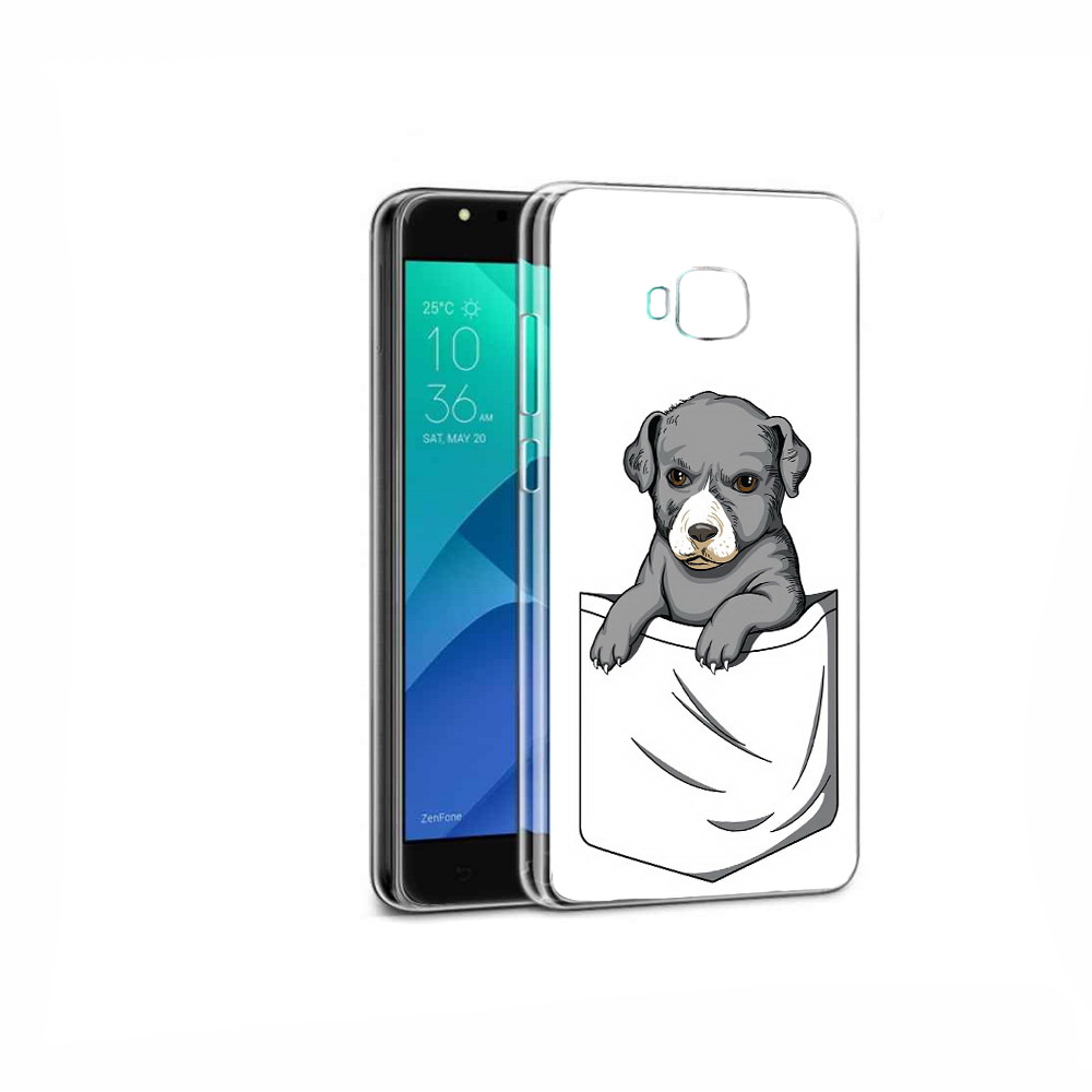 Чехол MyPads Tocco для Asus ZenFone 4 Selfie собачка в кармане