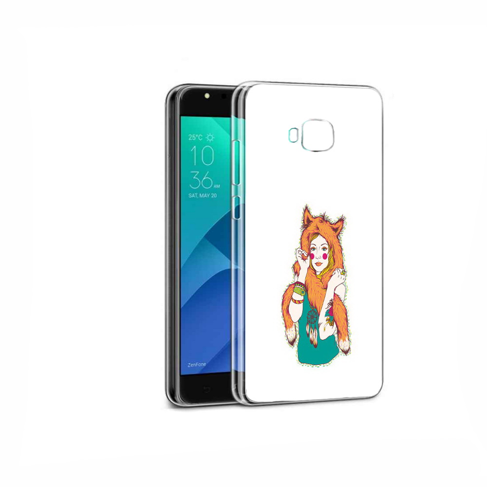 

Чехол MyPads Tocco для Asus ZenFone 4 Selfie Девушка лиса, Прозрачный, Tocco