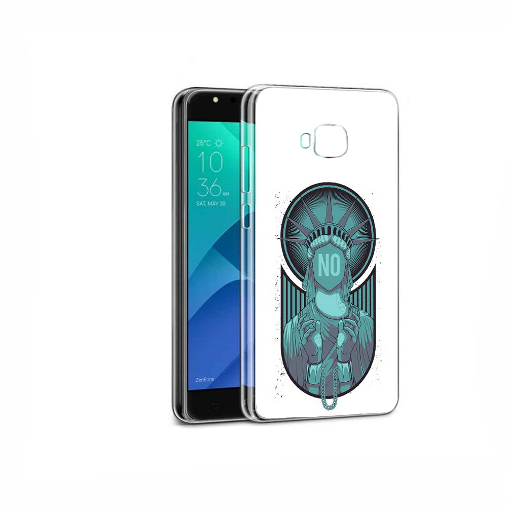 

Чехол MyPads Tocco для Asus ZenFone 4 Selfie статуя свободы зеленый, Прозрачный, Tocco