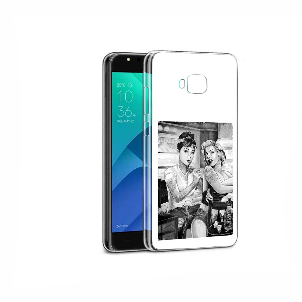 

Чехол MyPads Tocco для Asus ZenFone 4 Selfie тату мастер, Прозрачный, Tocco