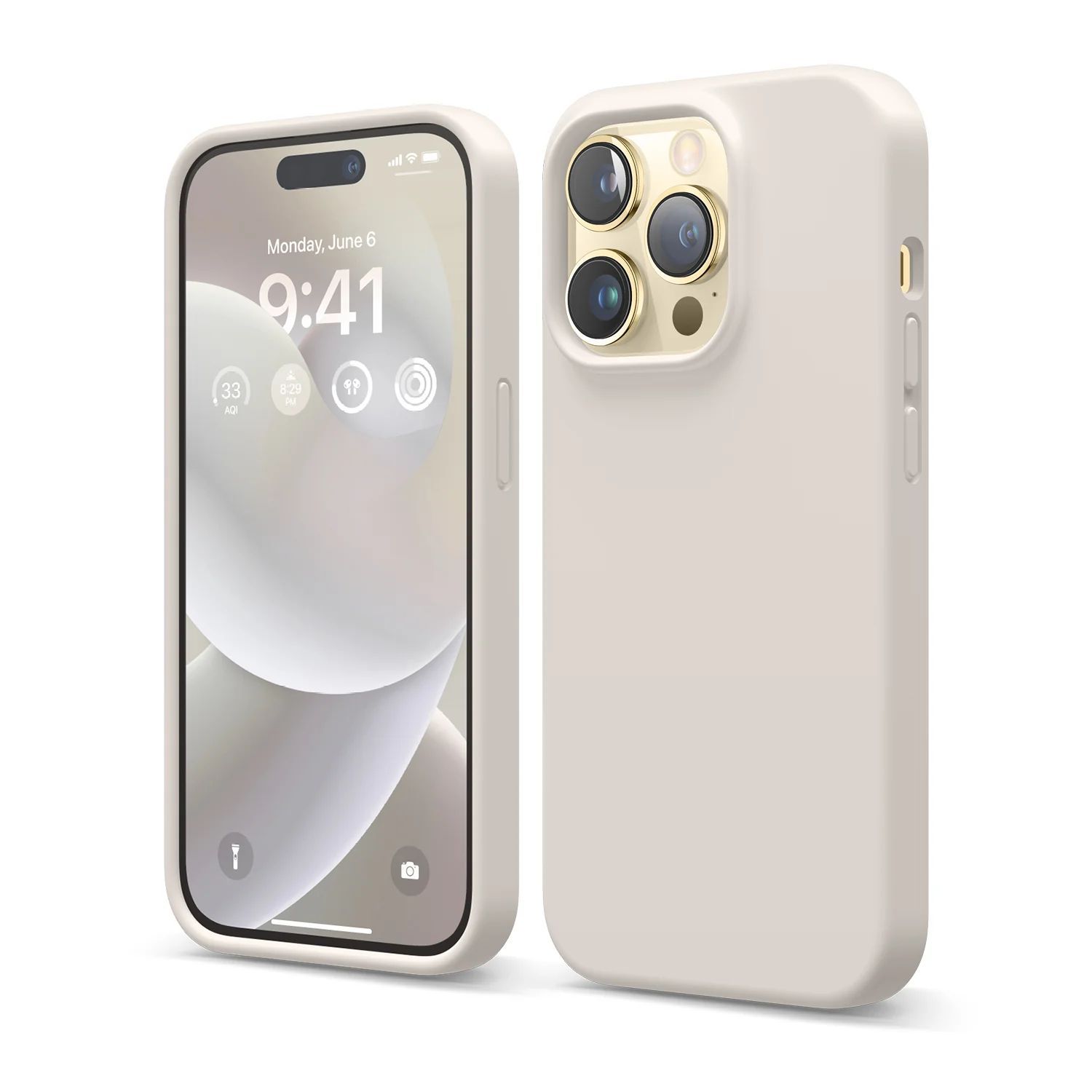 

Чехол силиконовый для Apple iPhone 13 mini каменный, Серый