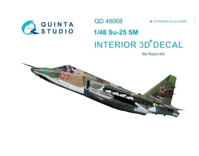 

QD48068 3D Декаль интерьера кабины Су-25СМ для модели KP, Цветной