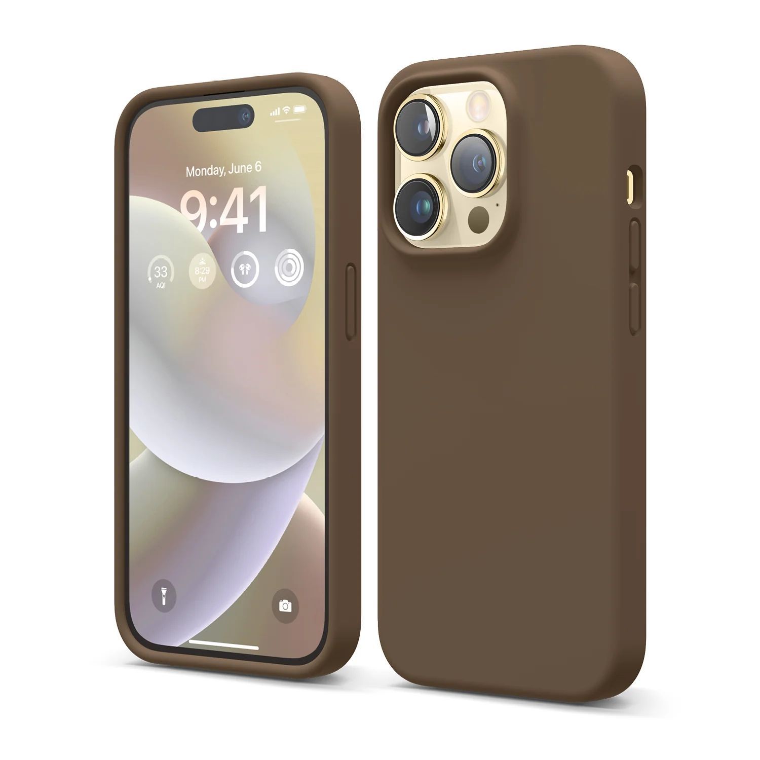 

Чехол силиконовый для Apple iPhone 14 Plus коричневый