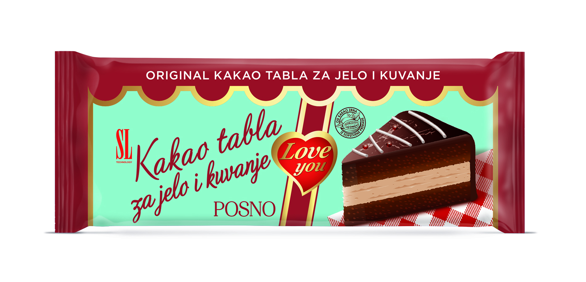 Батончик Swisslion Love you с какао, 80 г