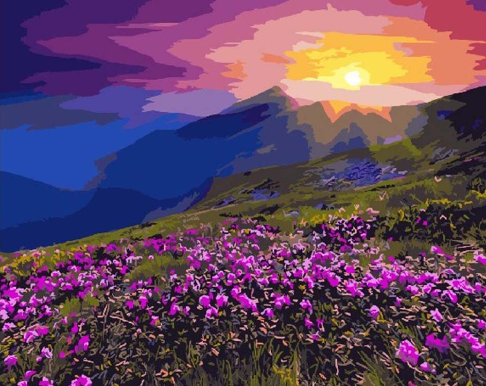 

Картина по номерам ВанГогВоМне Рассвет солнца, 40x50, Рассвет солнца